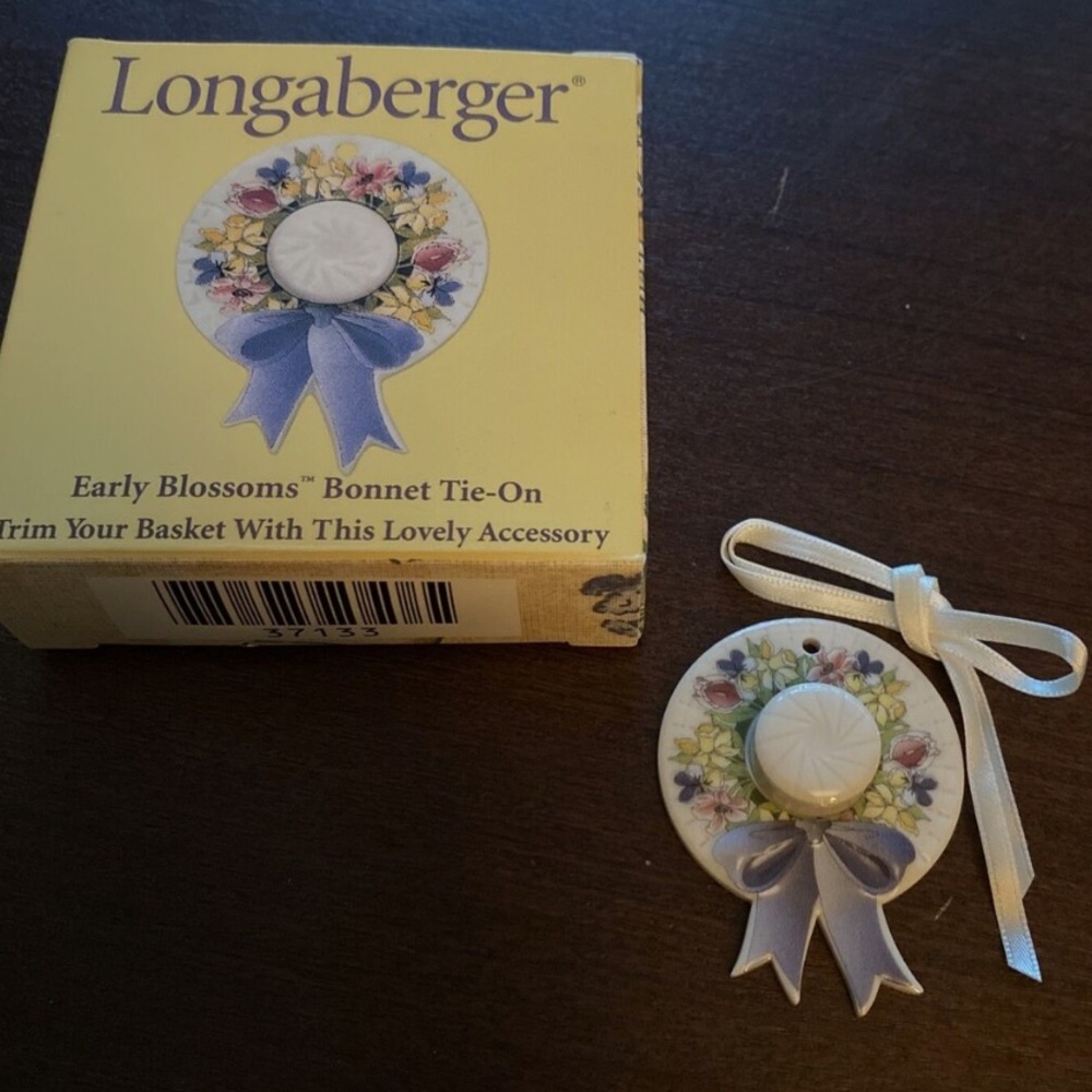 Longaberger Early Blossoms Bonnet Basket Tie On • NWT • New In Box